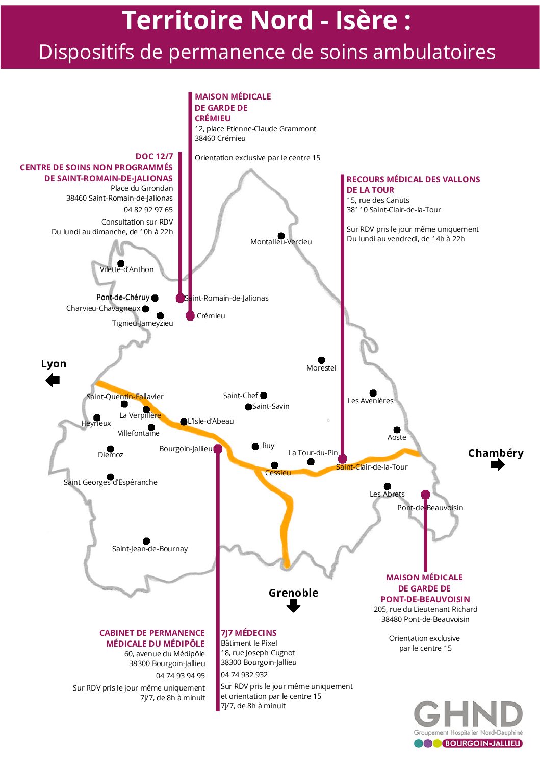 OCTOBRE 2024 – Date de fermeture des Urgences